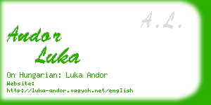 andor luka business card